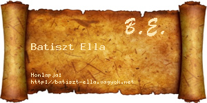 Batiszt Ella névjegykártya